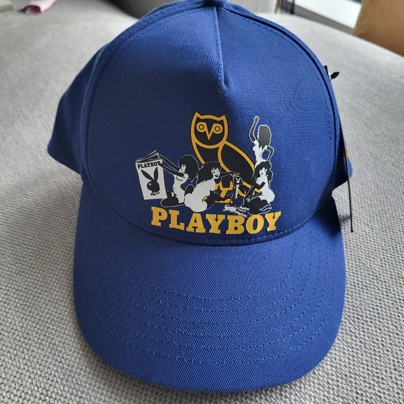 OVO x Playboy Pin-Up Blue Cap Adjustable Size Hat New With Tag - Picture 11 of 12